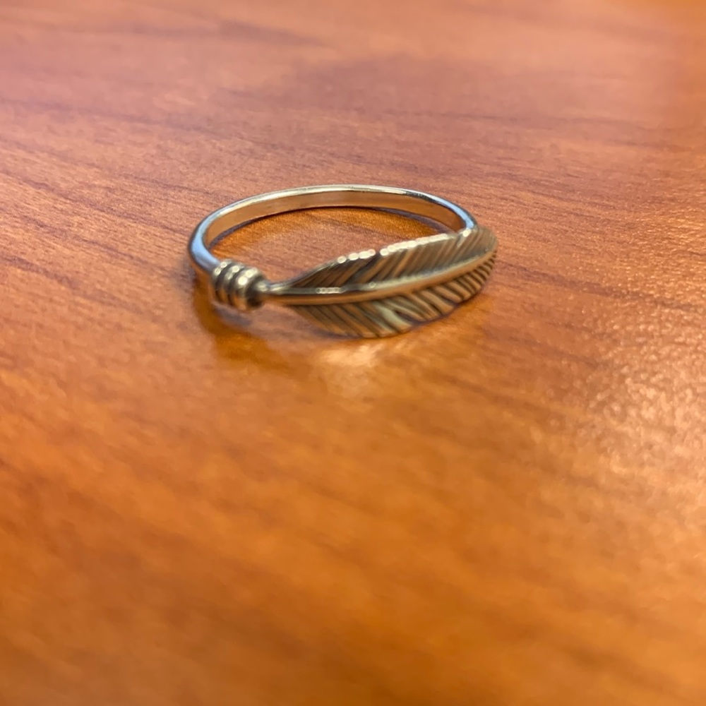 James Avery delicate feather ring.